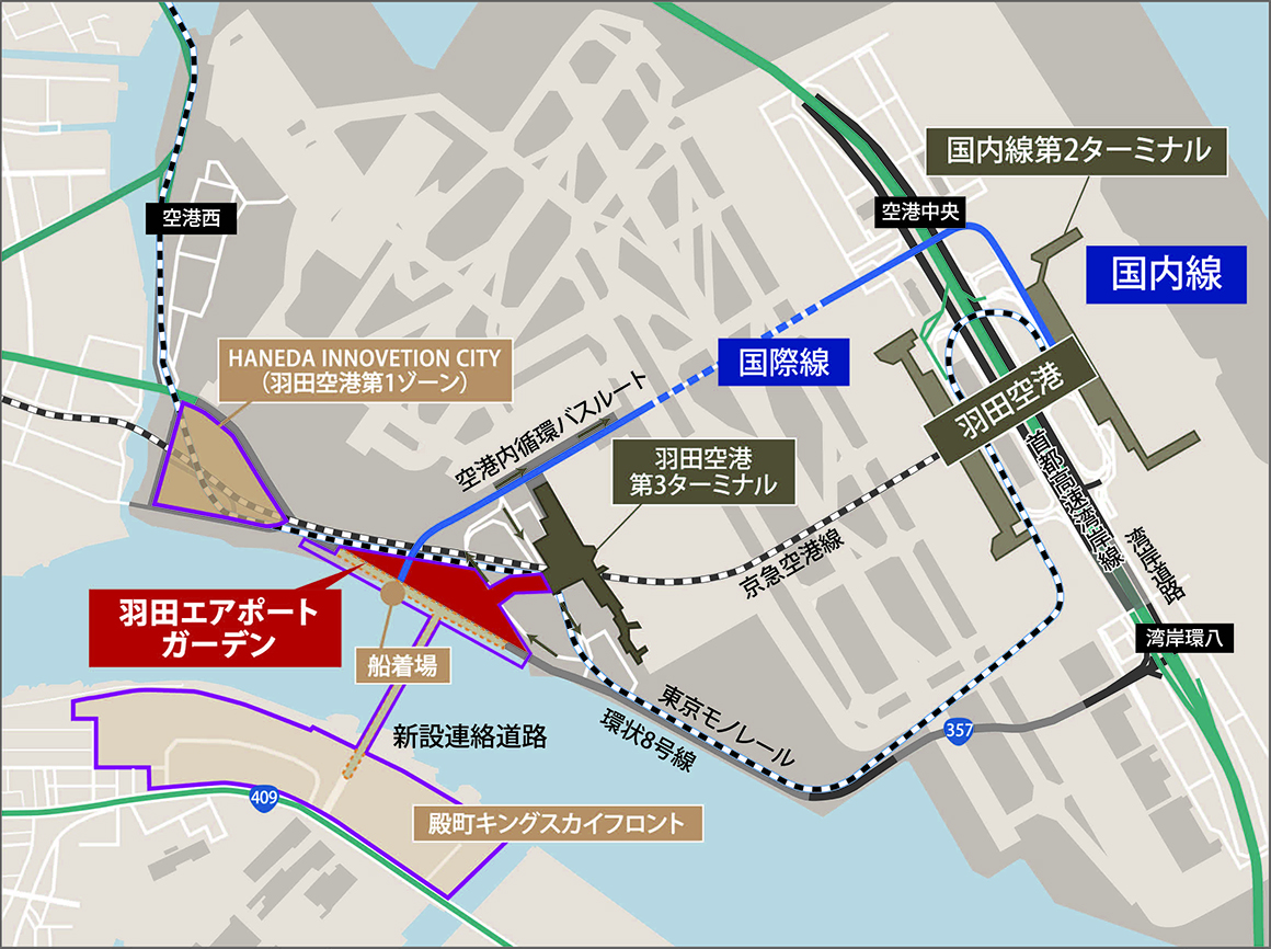Haneda Airport Garden Map Image