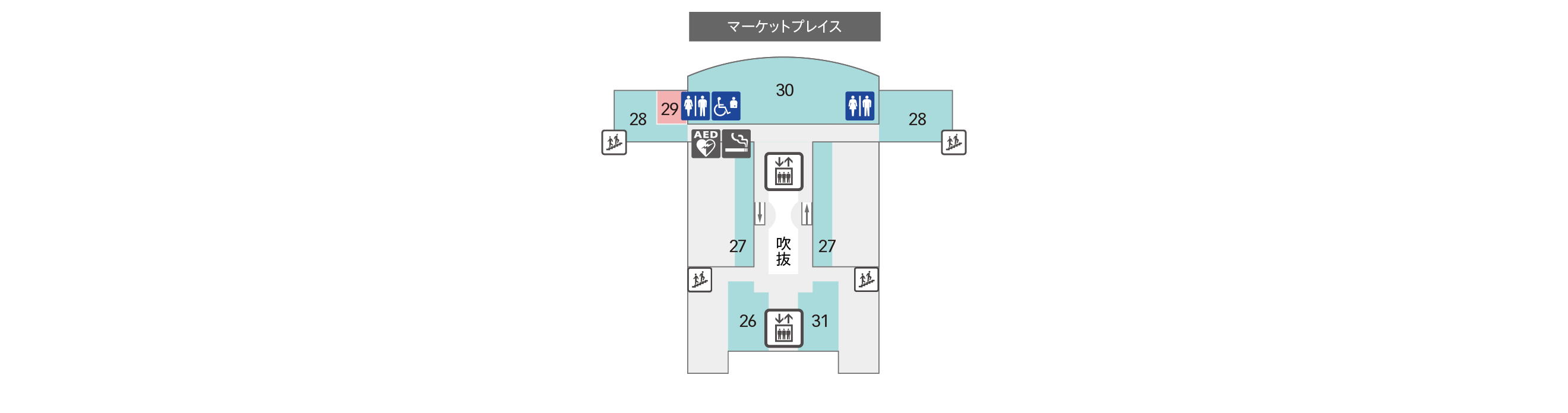 6F コンベンションホール / 展望デッキ フロアマップ