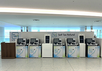 소비세 셀프 환급 단말 “Self Tax Refund 하네다 공항 제2터미널”