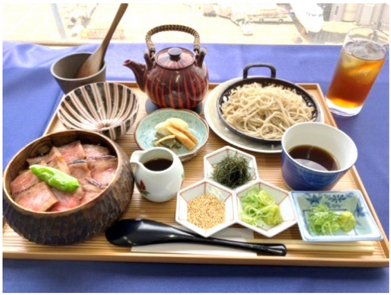 黑毛和牛蒲烧鳗鱼饭御膳 (附冷小荞麦面)